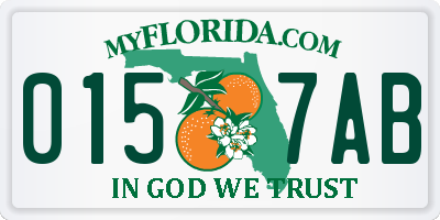 FL license plate 0157AB