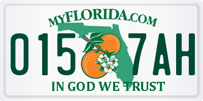 FL license plate 0157AH