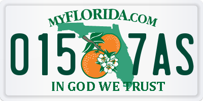 FL license plate 0157AS