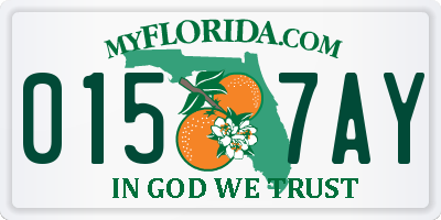 FL license plate 0157AY