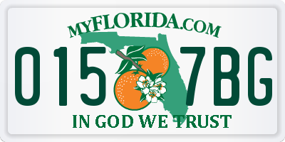FL license plate 0157BG