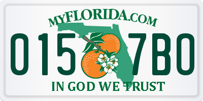 FL license plate 0157BO
