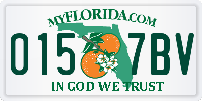 FL license plate 0157BV