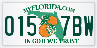 FL license plate 0157BW