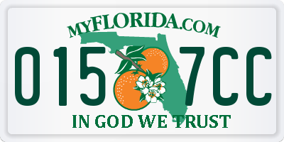 FL license plate 0157CC