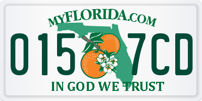 FL license plate 0157CD