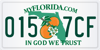 FL license plate 0157CF