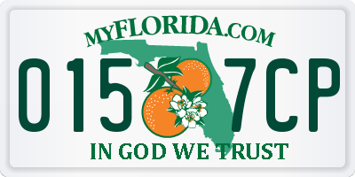 FL license plate 0157CP