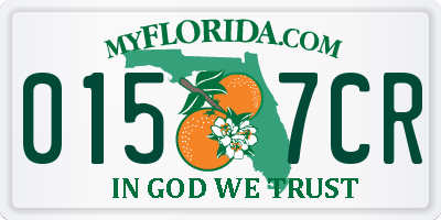 FL license plate 0157CR