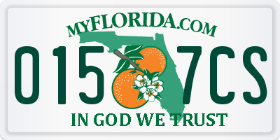 FL license plate 0157CS