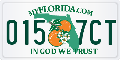 FL license plate 0157CT