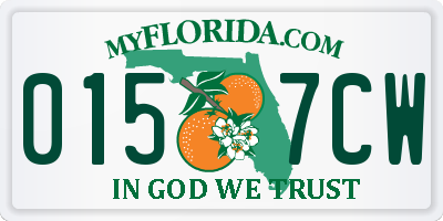 FL license plate 0157CW