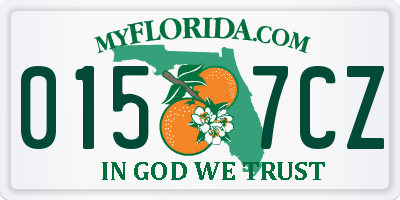 FL license plate 0157CZ