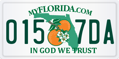 FL license plate 0157DA