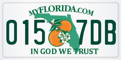 FL license plate 0157DB