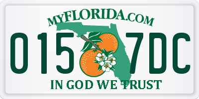 FL license plate 0157DC