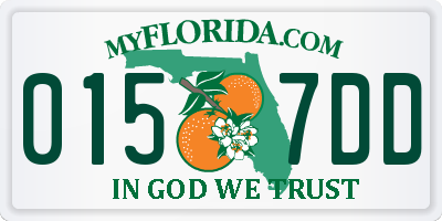 FL license plate 0157DD