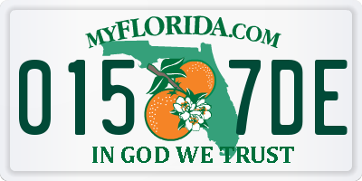 FL license plate 0157DE