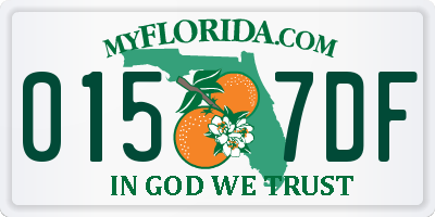 FL license plate 0157DF