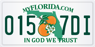 FL license plate 0157DI