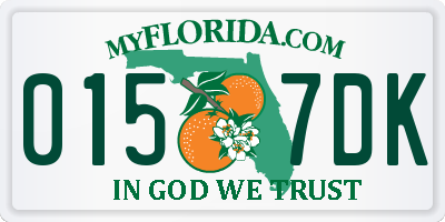 FL license plate 0157DK