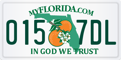 FL license plate 0157DL