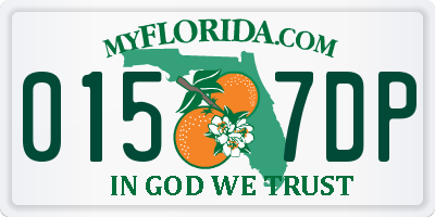 FL license plate 0157DP
