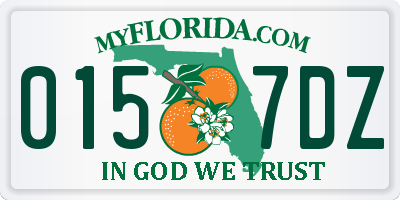 FL license plate 0157DZ