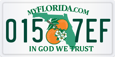 FL license plate 0157EF