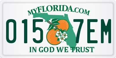 FL license plate 0157EM