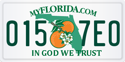 FL license plate 0157EO