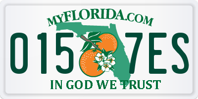FL license plate 0157ES