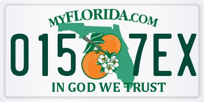 FL license plate 0157EX