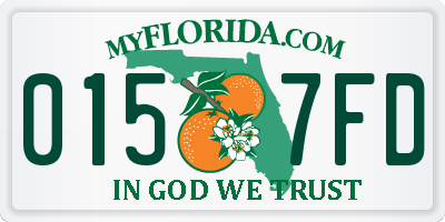FL license plate 0157FD