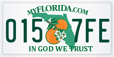 FL license plate 0157FE