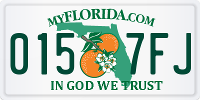 FL license plate 0157FJ