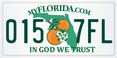 FL license plate 0157FL