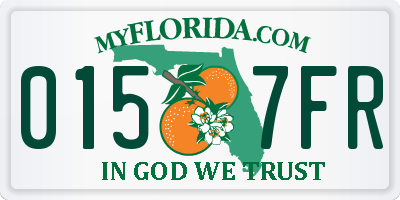 FL license plate 0157FR