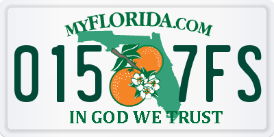 FL license plate 0157FS