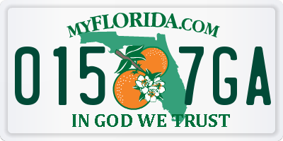FL license plate 0157GA