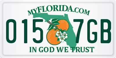 FL license plate 0157GB