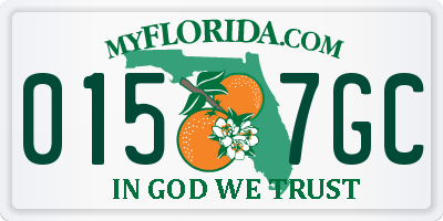 FL license plate 0157GC