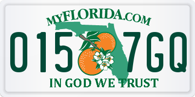FL license plate 0157GQ