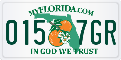 FL license plate 0157GR