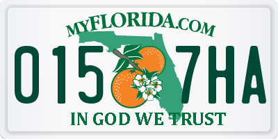 FL license plate 0157HA