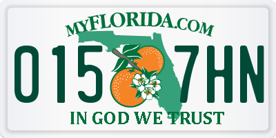 FL license plate 0157HN