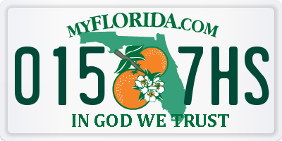 FL license plate 0157HS