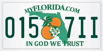 FL license plate 0157II