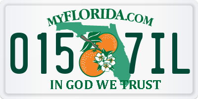 FL license plate 0157IL