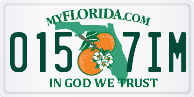 FL license plate 0157IM